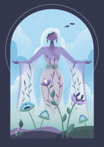 Vrije digitale illustratie geïnspireerd door natuur en emoties — lienillustreert (joceline)