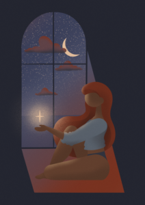 Vrije digitale illustratie geïnspireerd door natuur en emoties — lienillustreert (joceline)